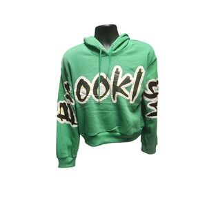 New Look Men's Green Pull Over Hoodie " Brooklyn" Size Large New With Tags
